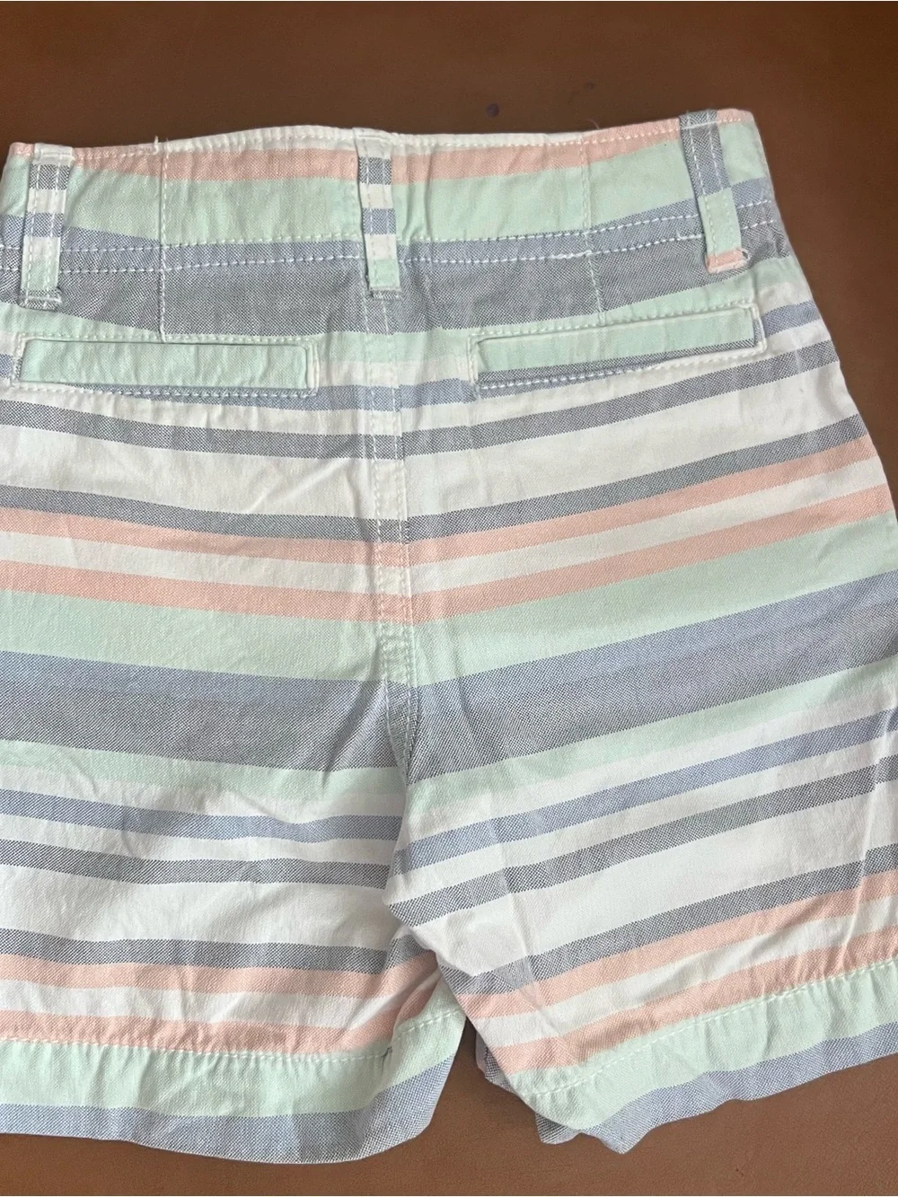 GAP Baby Boys Striped Shorts in Mint, Light Blue White 18/24 months adjustable